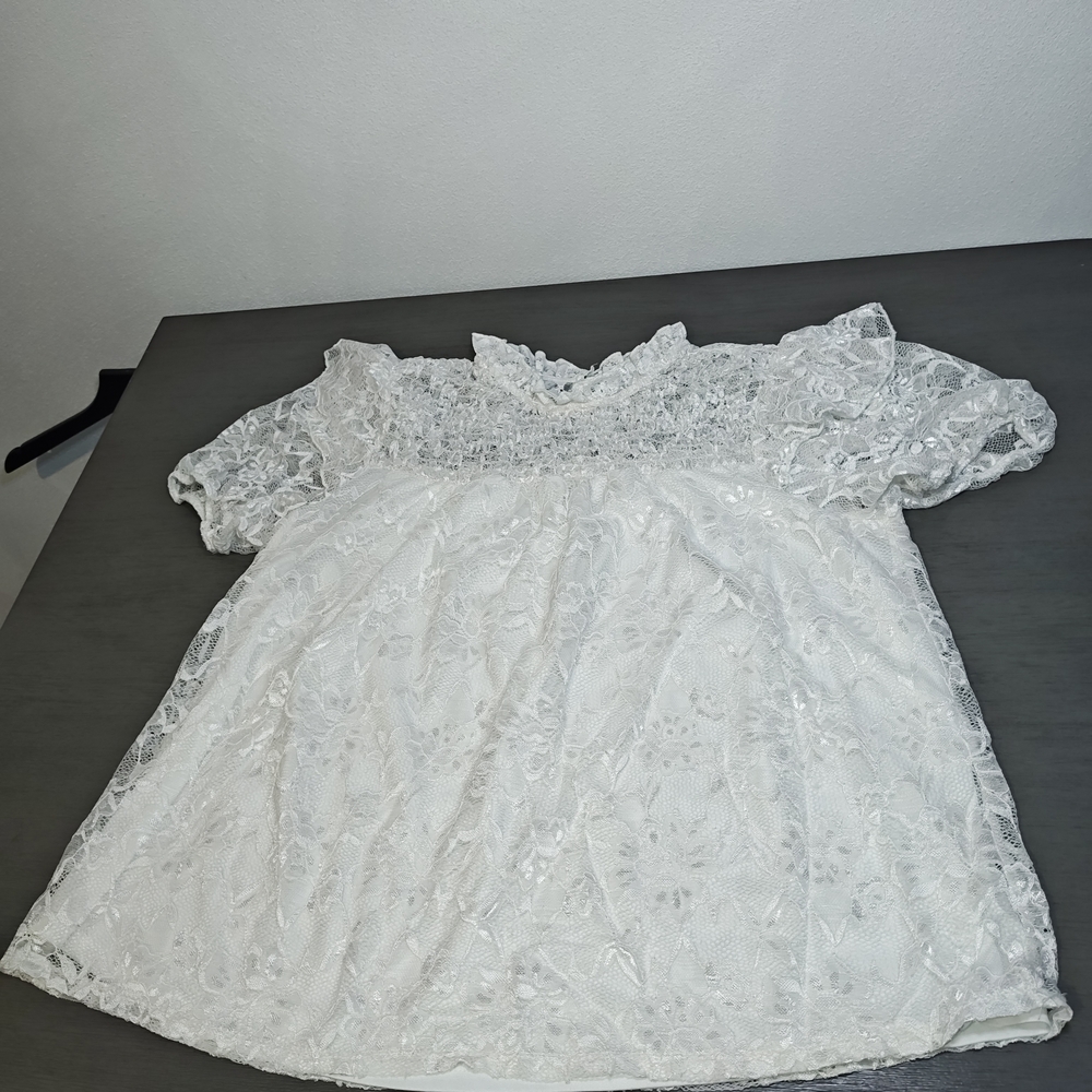 Perseption‎ Concepts Woman's Top,Size XL, Cream Color,Lace,Fairycore